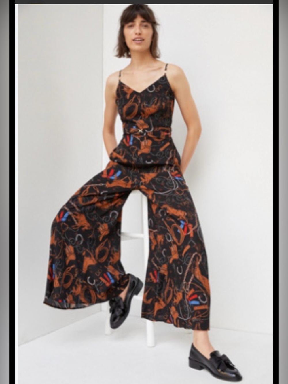 Anthropologie- Maeve Caballos Wide-Leg Jumpsuit Size 0
